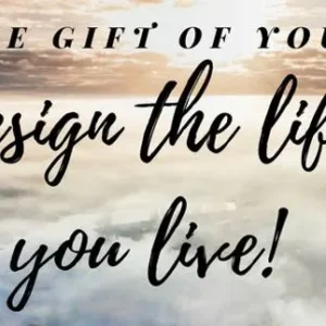 A picture of the ocean with text that says " the gift of you design the life you live ".