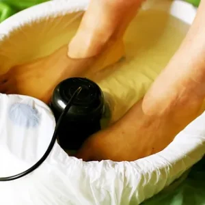 A person is using a mouse in a bowl.